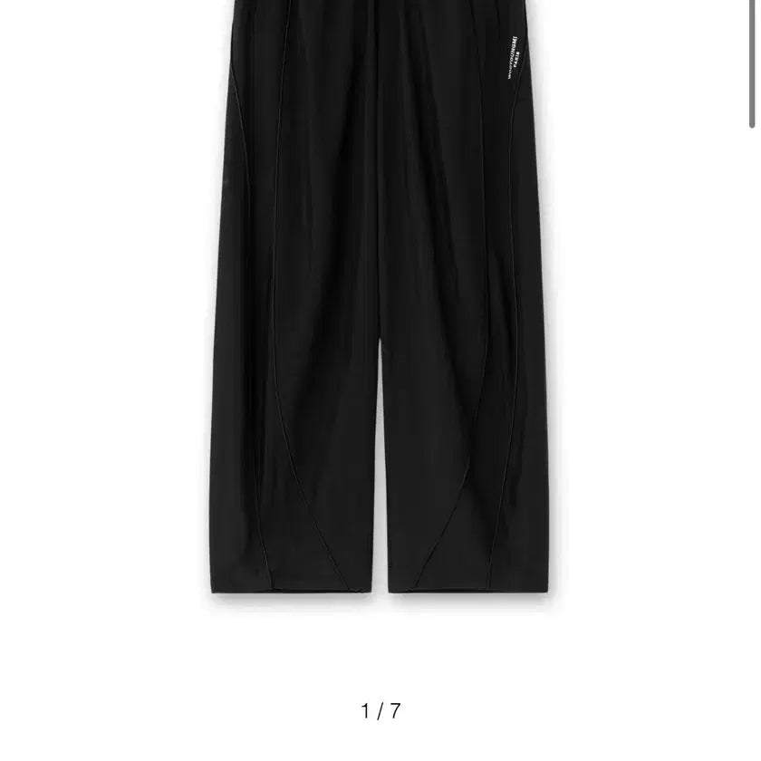 [SOLD OUT] 우영미 26ss 블랙 커브드 밴딩 팬츠 38사이즈