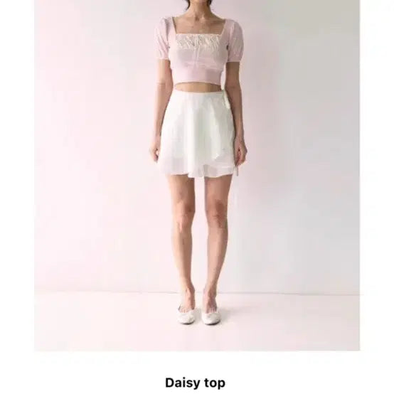[SOLD OUT] 낫유어로즈 데이지 핑크 탑