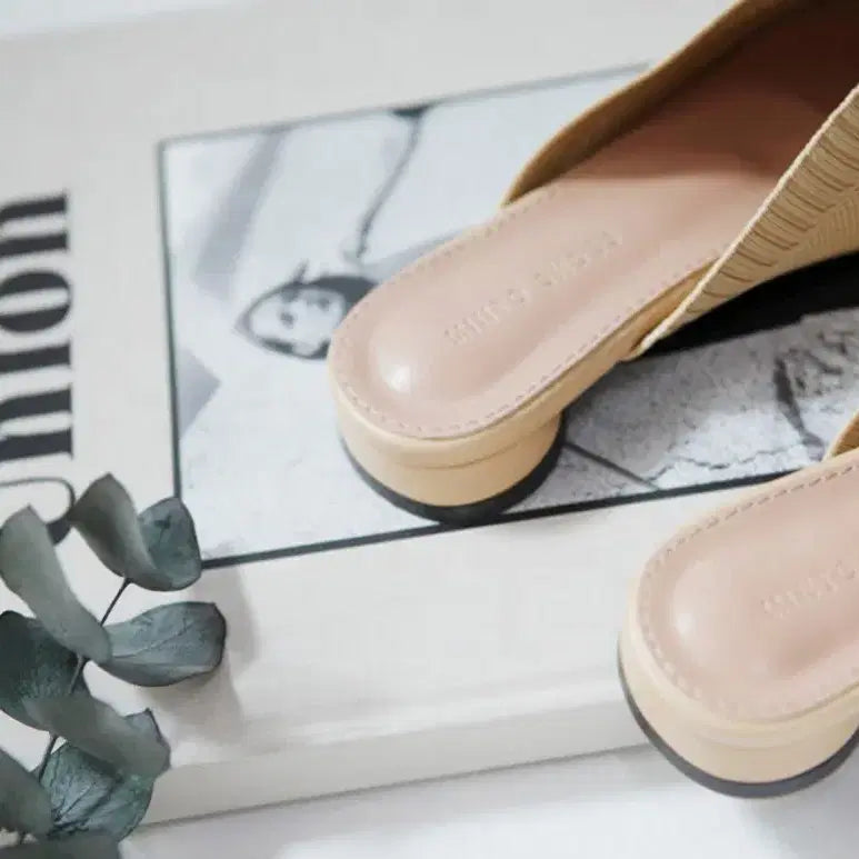 [BUNJANG] Pointed Toe Knit Mule Slippers / 새상품 특가) 뾰족코 니트뮬 슬리퍼(230,240)
