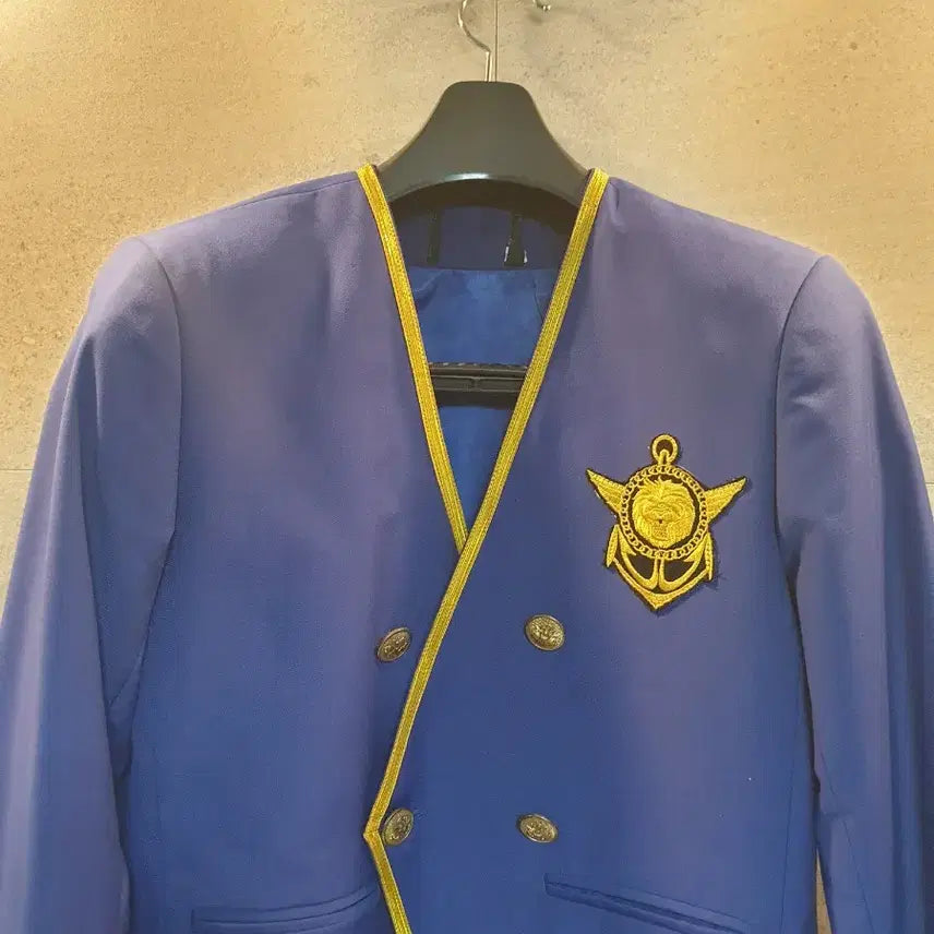 [BUNJANG] Luxury Anchor Patch Blue Jacket / 초럭셔리. 앵커 와펜. 블루 자켓.