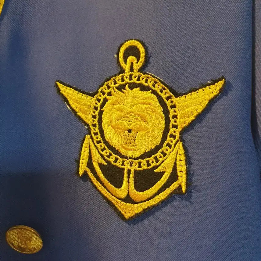 [BUNJANG] Luxury Anchor Patch Blue Jacket / 초럭셔리. 앵커 와펜. 블루 자켓.