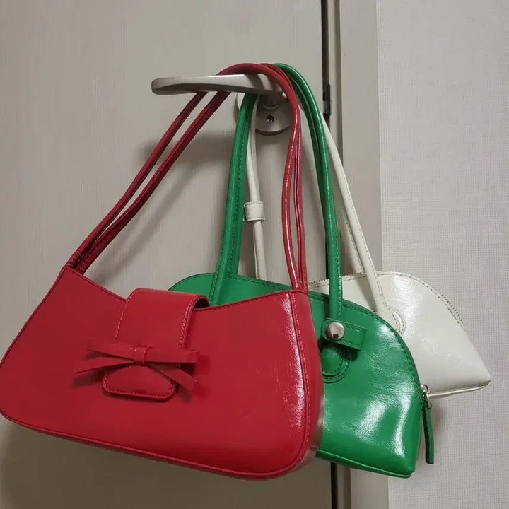 [BUNJANG] Mini Shoulder Bag Set / 미니 숄더백 레드/그린/화이트