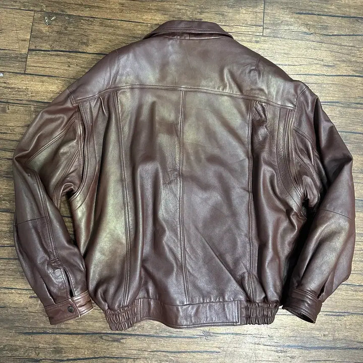 [BUNJANG] Sultan Leather 90s Vintage Leather Bomber Jacket / 90s SULTAN Sultan Leather 빈티지 가죽 봄버 자켓