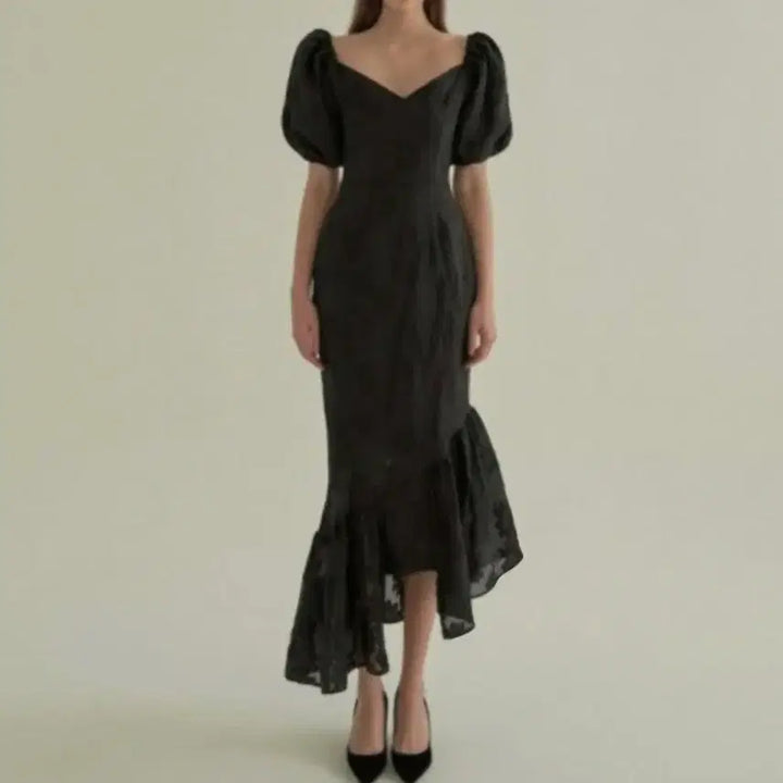 [BUNJANG] Puff Long Dress / 퍼프 롱 원피스