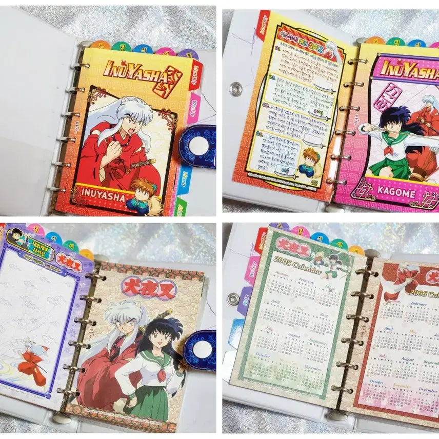 [BUNJANG] Inuyasha 6-Ring Binder Diary Bundle Set / 이누야샤 육공다이어리 3개 일괄