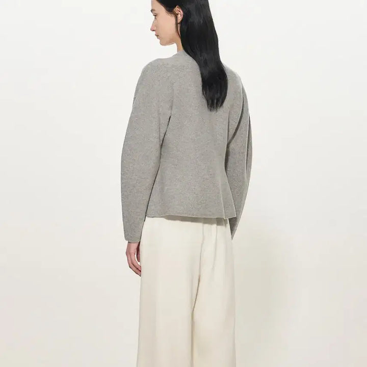 [SOLD OUT] 타임 캐시미어 블렌드 페플럼 가디건