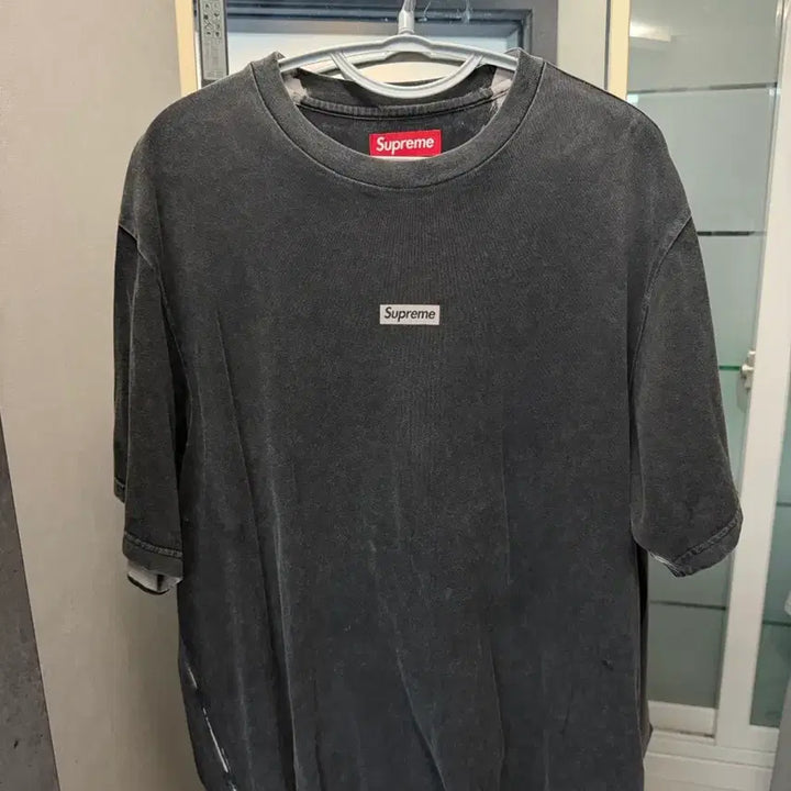 [SOLD OUT] Supreme 슈프림 오버프린트 스몰 박스 반팔티 블랙 L