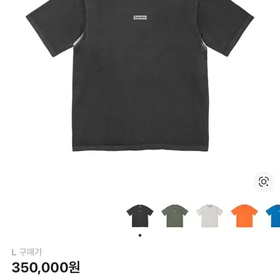[SOLD OUT] Supreme 슈프림 오버프린트 스몰 박스 반팔티 블랙 L