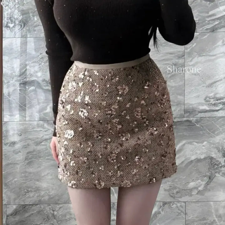 [BUNJANG] Sequin Skirt Party Look / 스팽글 스커트 새상품 수입의류 하객룩 파티룩