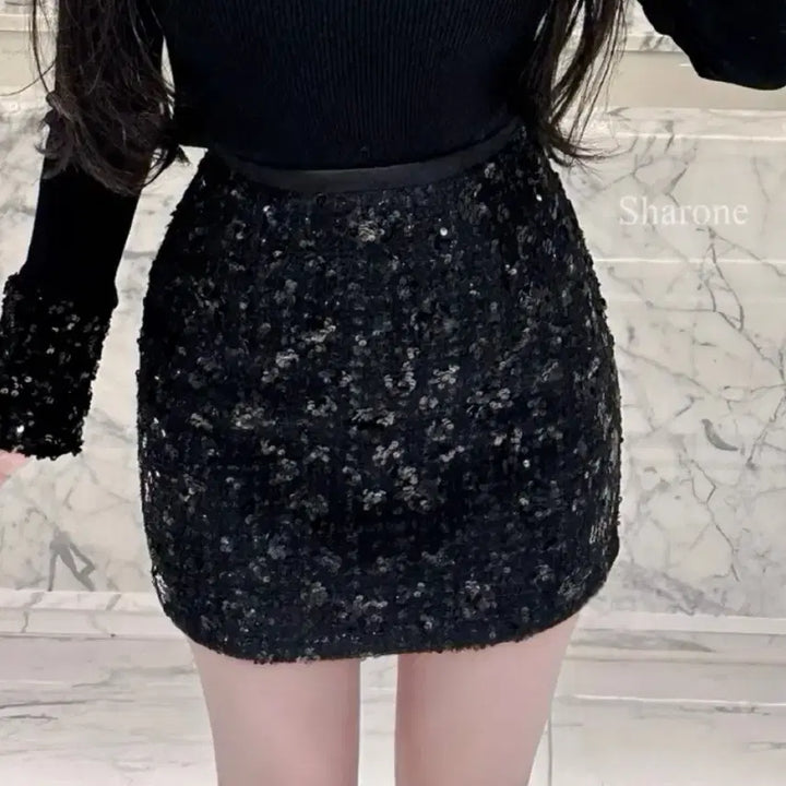 [BUNJANG] Sequin Skirt Party Look / 스팽글 스커트 새상품 수입의류 하객룩 파티룩