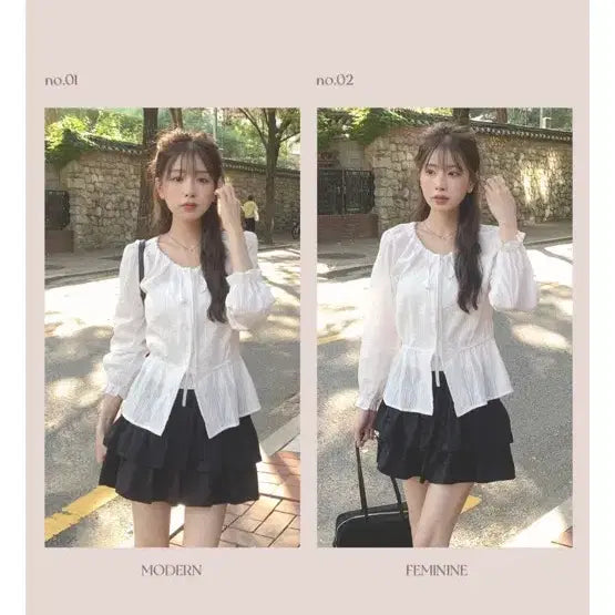 [BUNJANG] Mono Daily Andew Puff Blouse White / 새제품) 모노데일리 앤듀 퍼프 블라우스 화이트