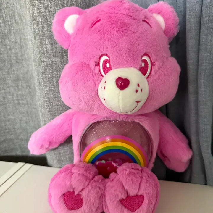 [BUNJANG] Care Bears Rainbow Plush Toy / 케어베어 핑크 봉제인형 레인보우