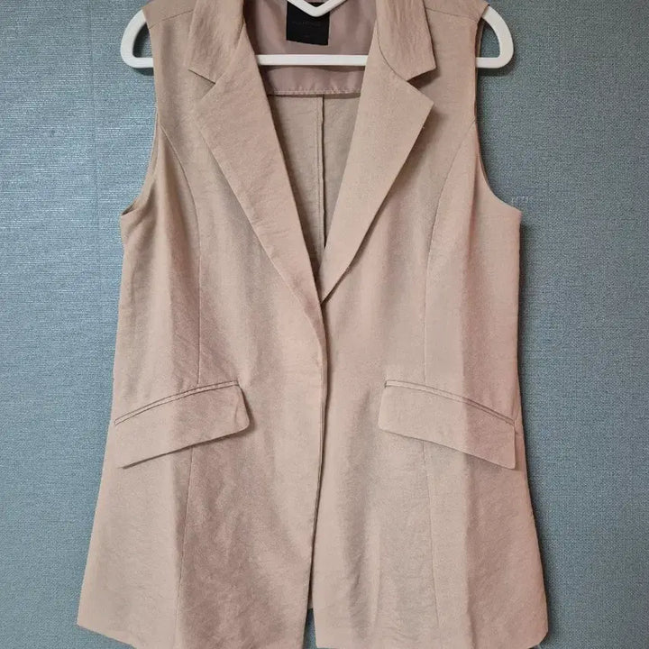 [BUNJANG] Beige Rayon Vest and Wide Pants Set / 인견 조끼+팬츠 셋업(새상품)66
