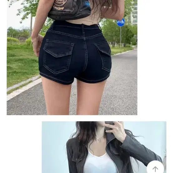 [BUNJANG] Ably Hip Pad Shorts Denim S / 에이블리 골반패드 숏팬츠 진청 S 교신가능