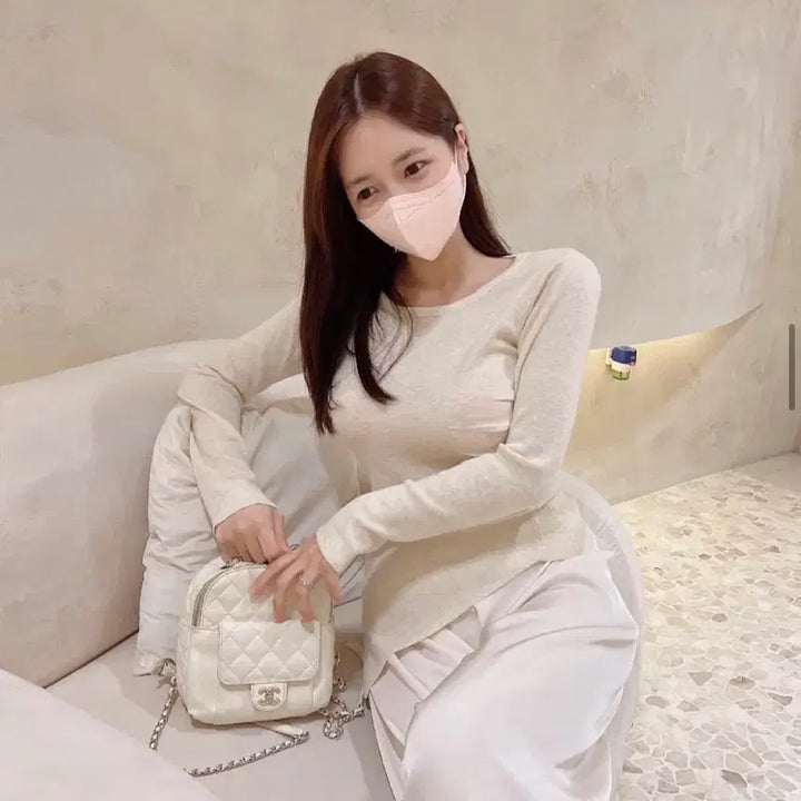[BUNJANG] Boutique U White Silk Set / 부띠끄유 청순 화이트 셋업