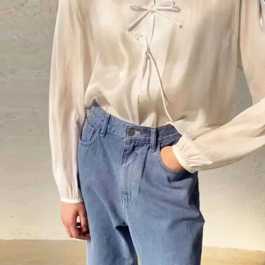 [BUNJANG] DRAGONBLUES Shimmer Blouse / 드래곤블루스(DRAGONBLUES) 쉬머 블라우스 55-66 새상품