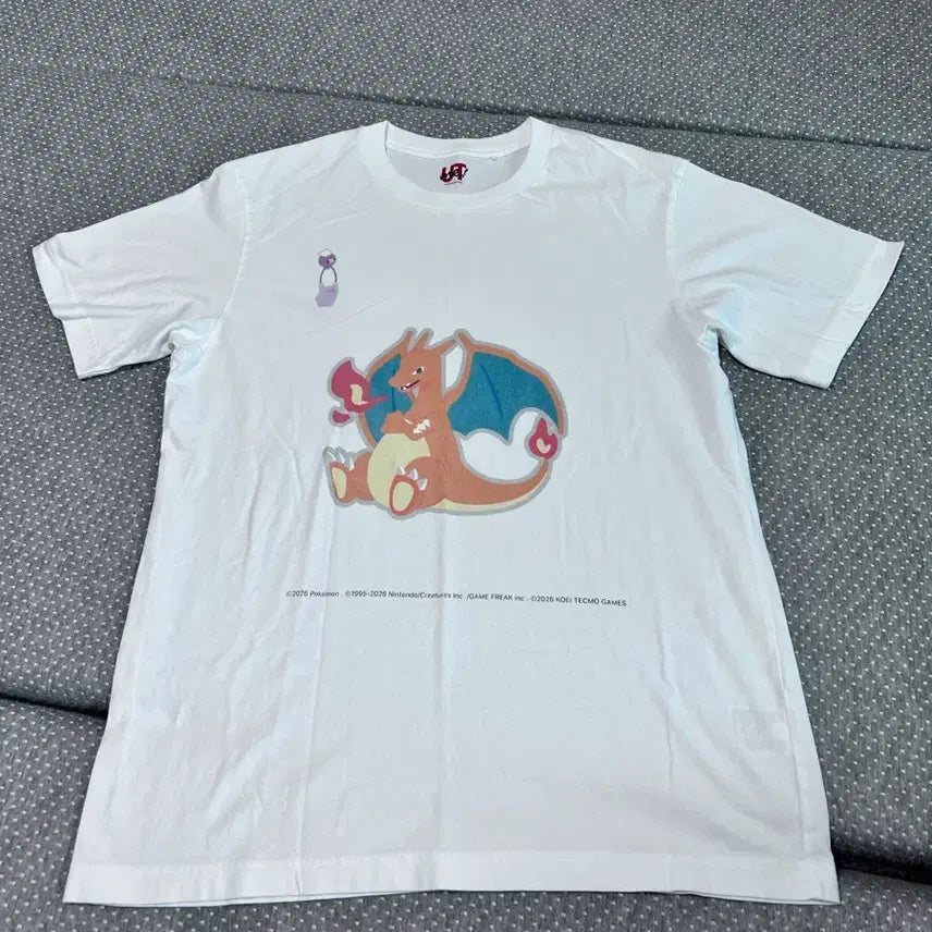 [SOLD OUT] 포켓몬스터 리자몽 반팔 티셔츠 화이트 L