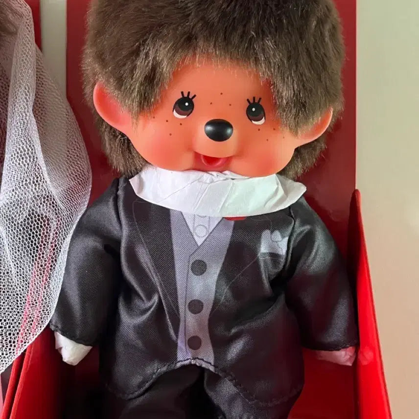 [BUNJANG] Monchhichi Wedding Bride and Groom Set / 몬치치 웨딩 신랑 신부 세트