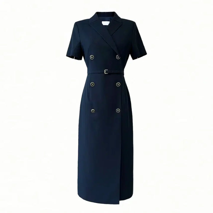 [BUNJANG] THECHEMI Signature Double Button Dress / 더케미(THECHEMI) 시그니처 원피스 55-66 새상품