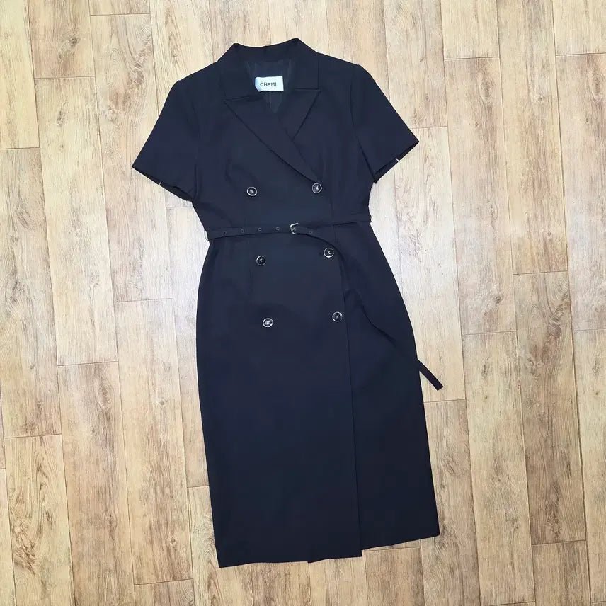 [BUNJANG] THECHEMI Signature Double Button Dress / 더케미(THECHEMI) 시그니처 원피스 55-66 새상품