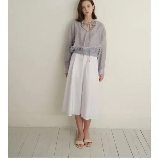 [BUNJANG] Gongdreen Petite Sheer Blouse / [새상품] 공드린 쁘띠 쉬어 블라우스