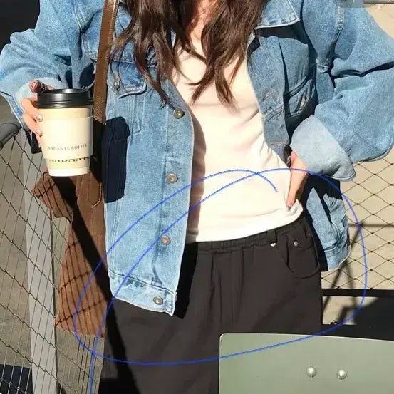 [BUNJANG] Bergamot Loose Fit Denim Jacket / 베르가못 루즈핏 데님 청자켓