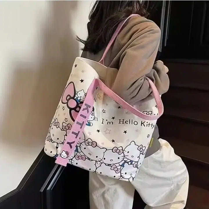 [BUNJANG] Hello Kitty Canvas Tote Bag / 새상품)  헬로키티 캔버스 토트백 핑크