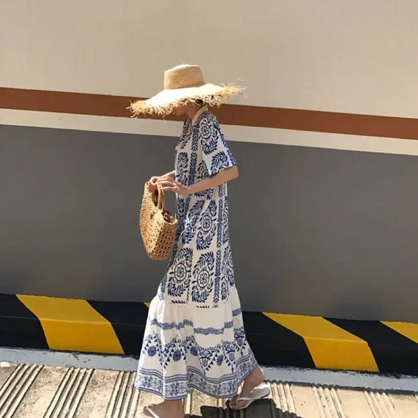 [BUNJANG] Ethnic Long Dress / 에스닉롱원피스 휴양지원피스