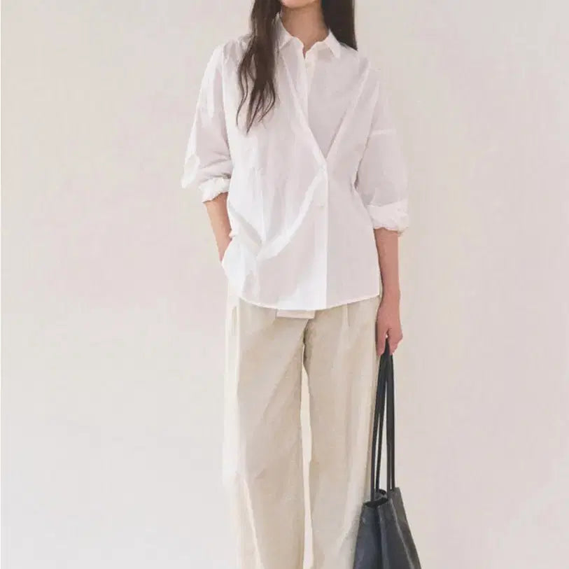 [BUNJANG] Mango Many Please Pepe Wrap Shirt White FREE / [새] 망고매니플리즈 Pepe Wrap Shirt 페페 랩셔츠