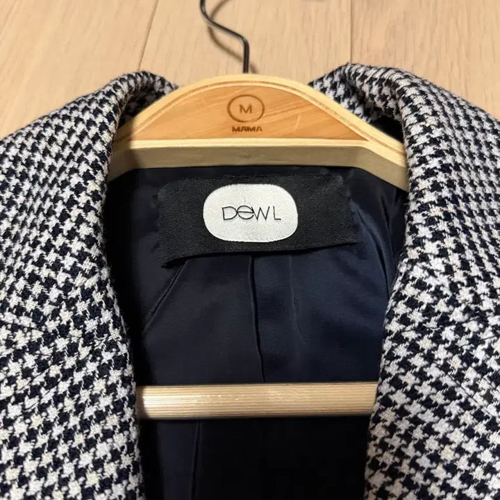 [BUNJANG] DeWL Houndstooth Check Blazer Jacket / 듀엘 하운드투스 체크 자켓 55 블랙블레이저정장금장단추버튼오피스룩출근룩