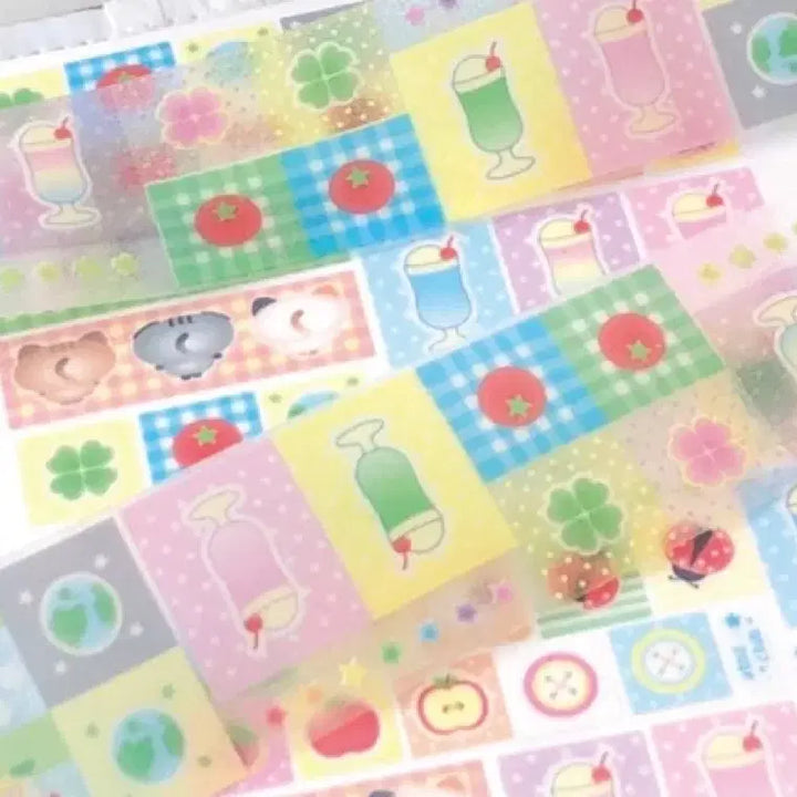 [BUNJANG] Cute Square Frame Kiss Cut Sticker Set (2 Sheets) / 귀여운네모,프레임키스컷 2set (1)