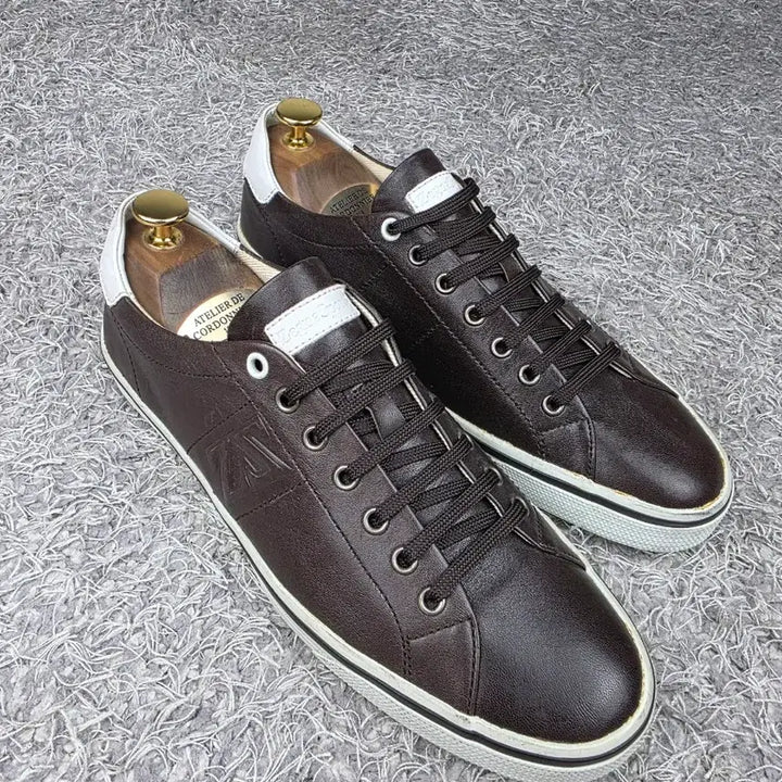 [SOLD OUT] 정품] Zegna 제냐 레더 스니커즈 EU7/260 상태 좋음