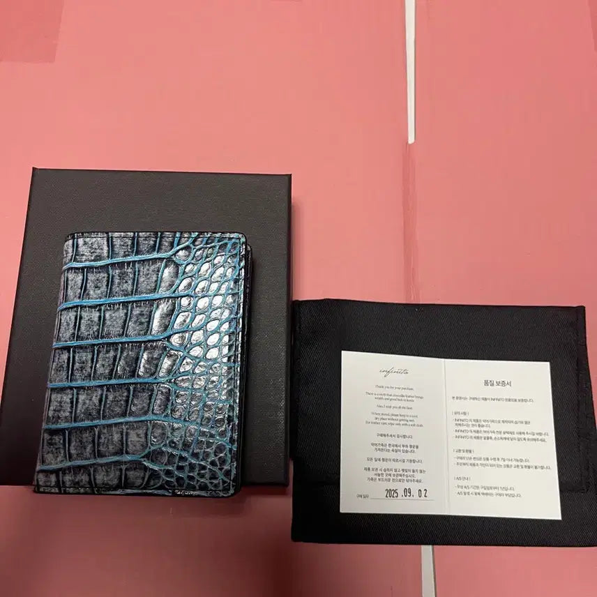 [BUNJANG] Infinito Crocodile Leather Card Wallet / 인피니토 악어 카드지갑