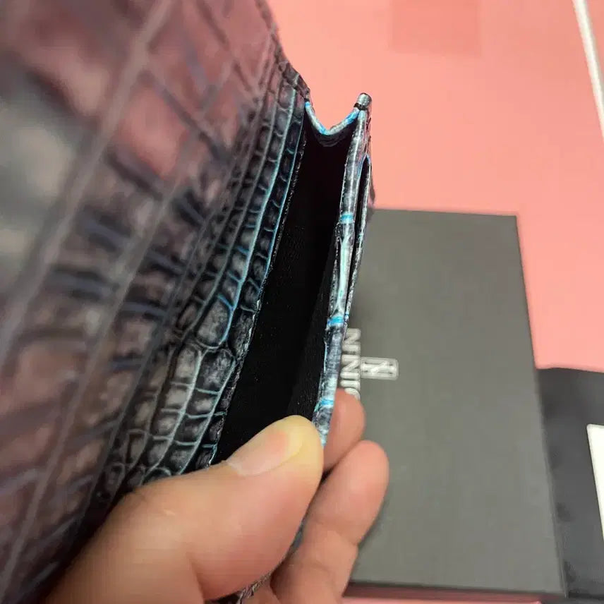 [BUNJANG] Infinito Crocodile Leather Card Wallet / 인피니토 악어 카드지갑