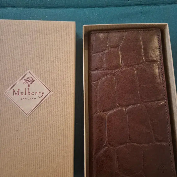 [BUNJANG] Mulberry Brown Croc Long Wallet / 멀버리 브라운 크로커 장지갑