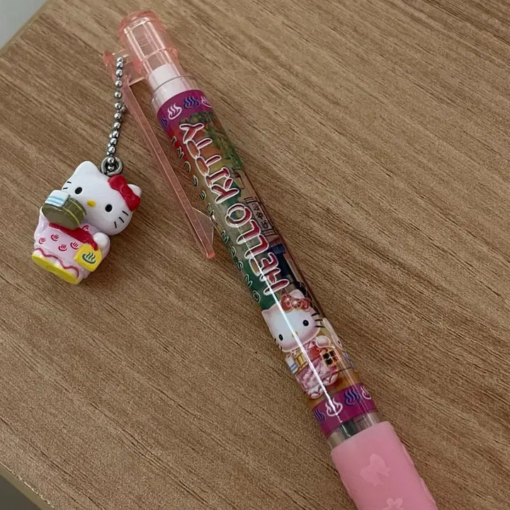 [BUNJANG] Sanrio Hello Kitty Vintage Ballpoint Pen with Keychain / 06년도 산리오 고전키티 볼펜 헬로키티 문구 사무용품 키티 키링 볼펜