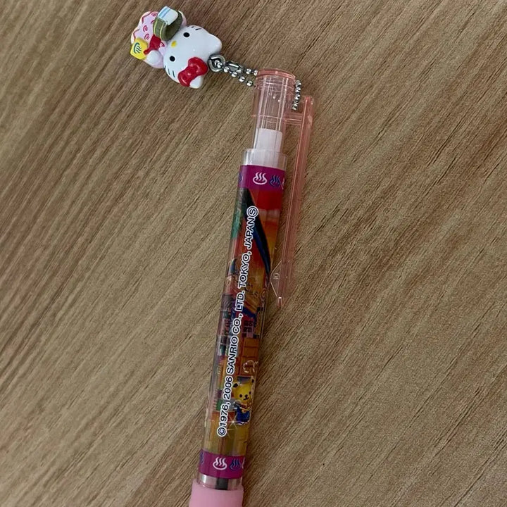 [BUNJANG] Sanrio Hello Kitty Vintage Ballpoint Pen with Keychain / 06년도 산리오 고전키티 볼펜 헬로키티 문구 사무용품 키티 키링 볼펜