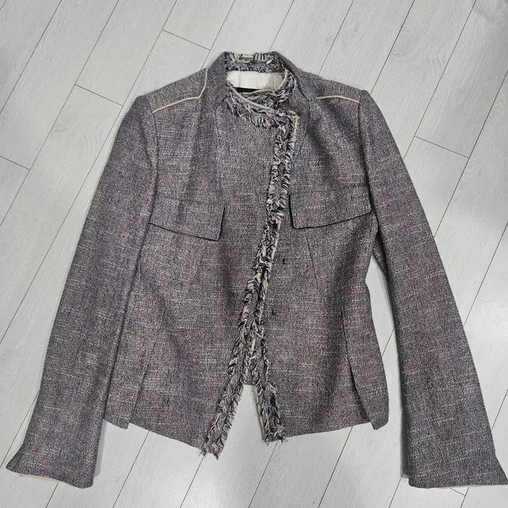 [BUNJANG] System Tweed Fringe Jacket - Size 55 / 시스템 트위드 프린지 자켓 55
