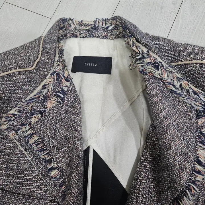 [BUNJANG] System Tweed Fringe Jacket - Size 55 / 시스템 트위드 프린지 자켓 55