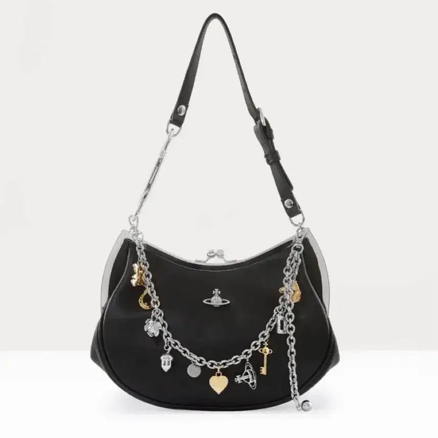[BUNJANG] Vivienne Westwood Black Charm Frame / 비비안웨스트우드 블랙 참 프레임 펄스