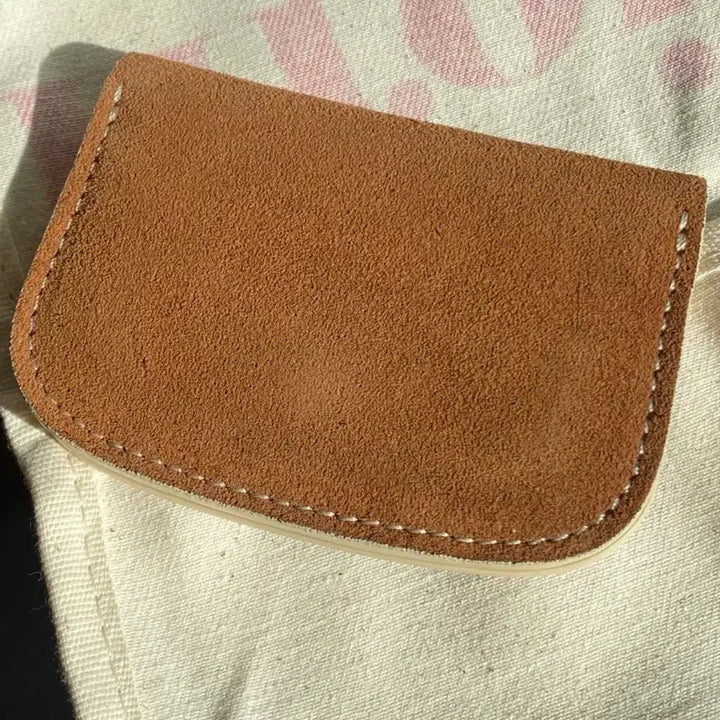 [BUNJANG] ffroi Suede Card Wallet Brown / ffroi 프루아 스웨이드 카드지갑 브라운