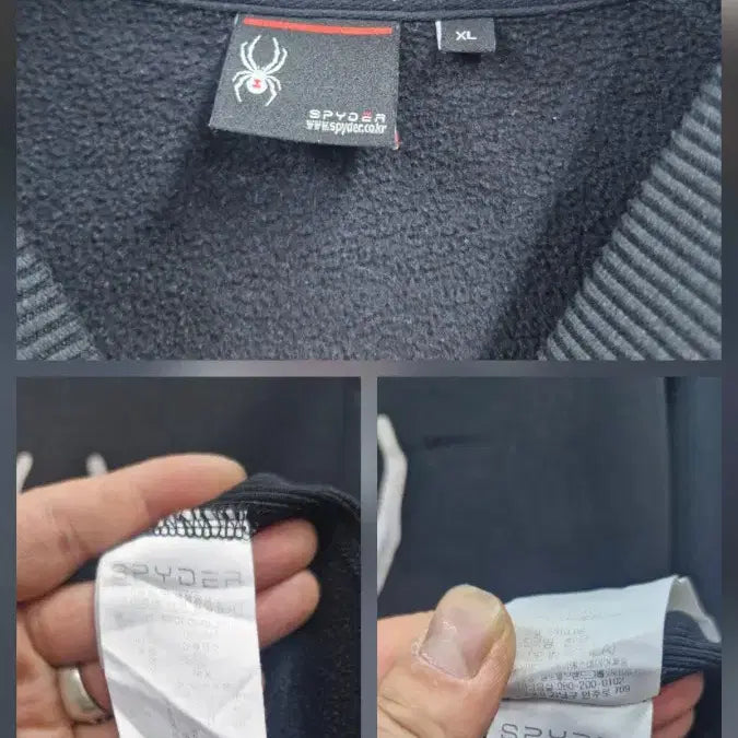 [BUNJANG] Spider Big Logo Fleece Sweatshirt / 105XL 스파이더 빅로고 기모 맨투맨.