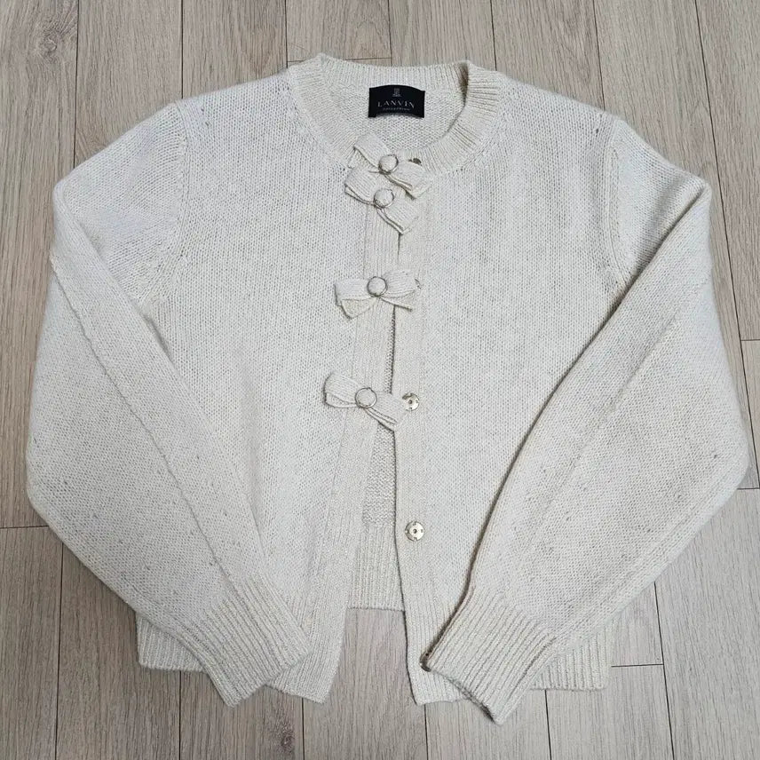 [SOLD OUT] 랑방 울블랜드 리본 가디건 90
