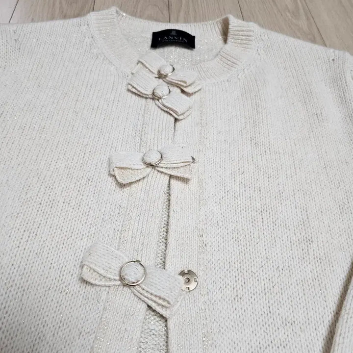 [SOLD OUT] 랑방 울블랜드 리본 가디건 90