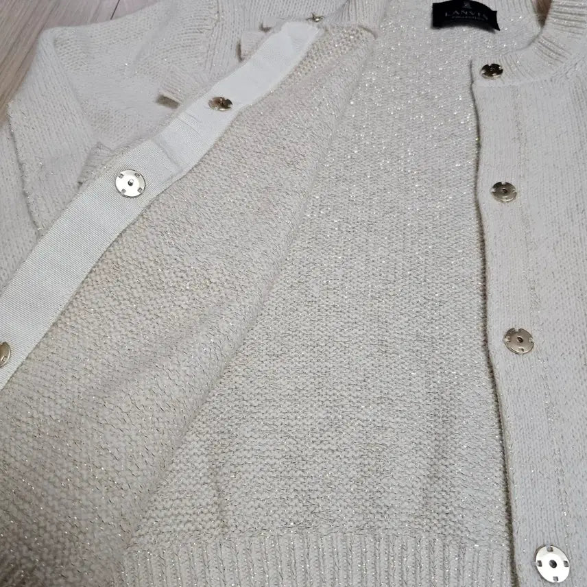 [SOLD OUT] 랑방 울블랜드 리본 가디건 90