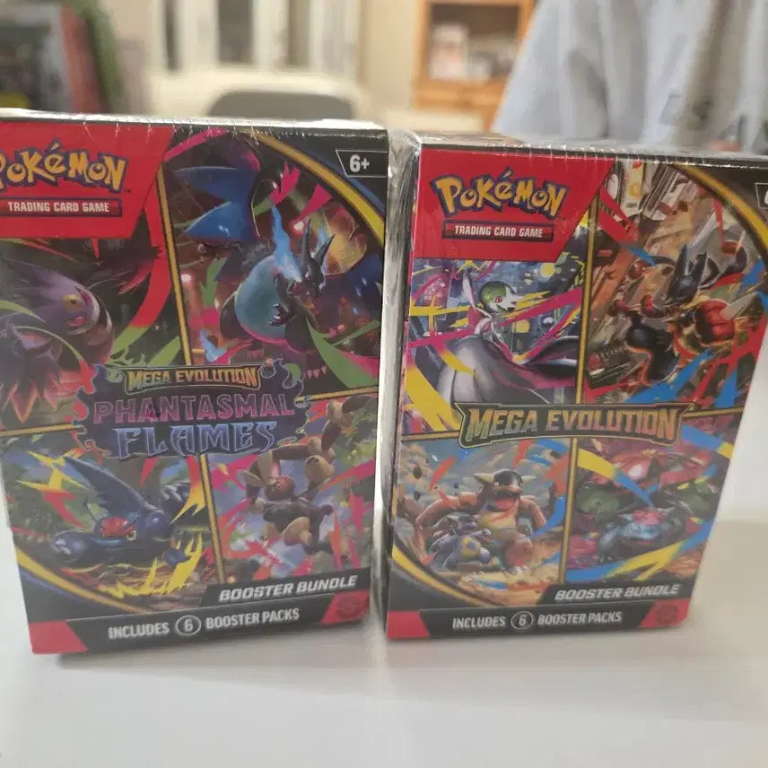 [BUNJANG] Pokemon TCG Mega Evolution &amp; Phantom Flames Booster Bundle (6 Packs Each) / 포켓몬 북미 판타즈말, 메가 에볼루션 부스터 번들 (해외직 배송)