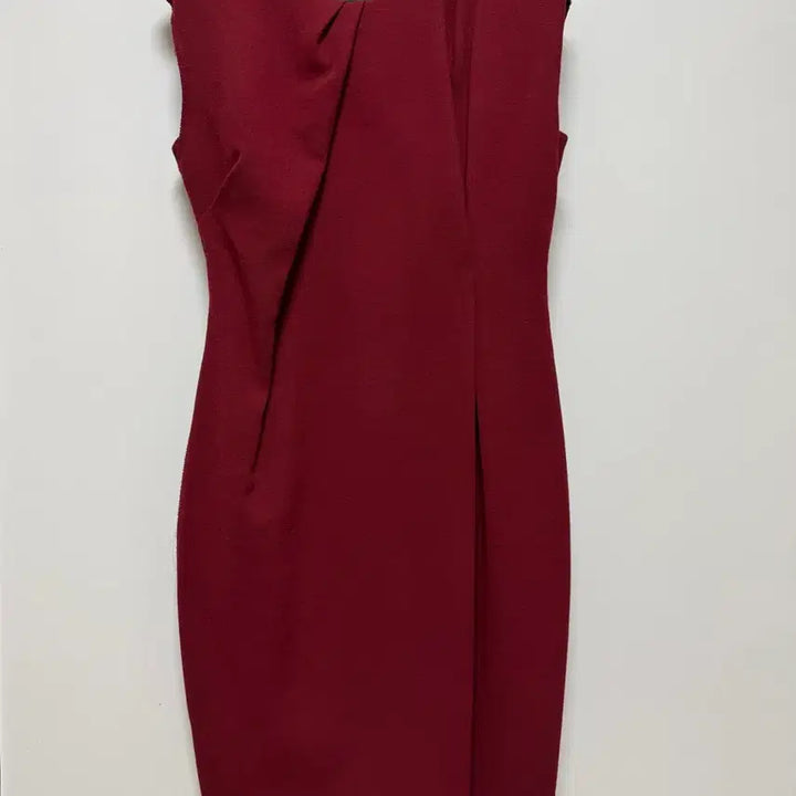 [BUNJANG] TIME Drape Dress with Belt (Burgundy) / TIME 드레이프 원피스+벨트 (버건디)