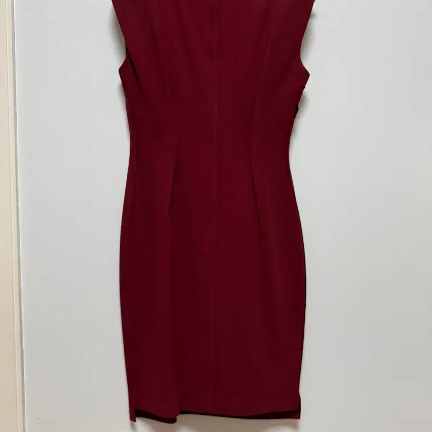 [BUNJANG] TIME Drape Dress with Belt (Burgundy) / TIME 드레이프 원피스+벨트 (버건디)