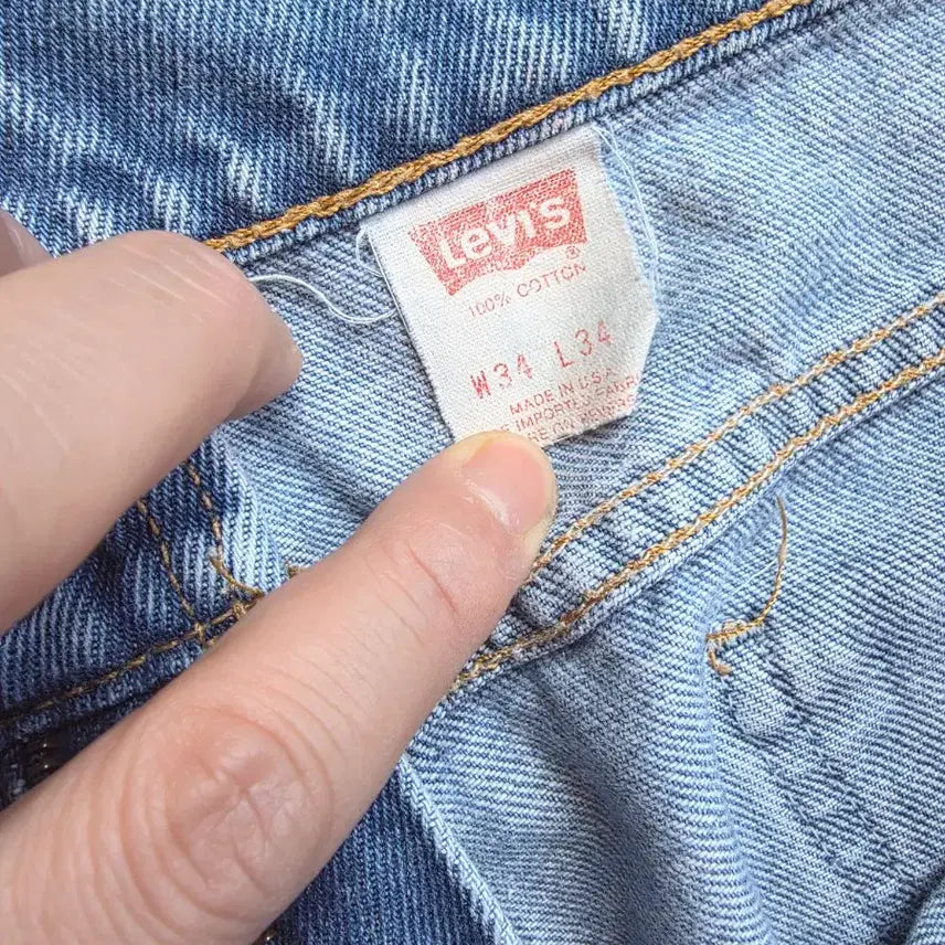 [SOLD OUT] 리바이스 505 USA 오렌지탭 연청데님 (34)
