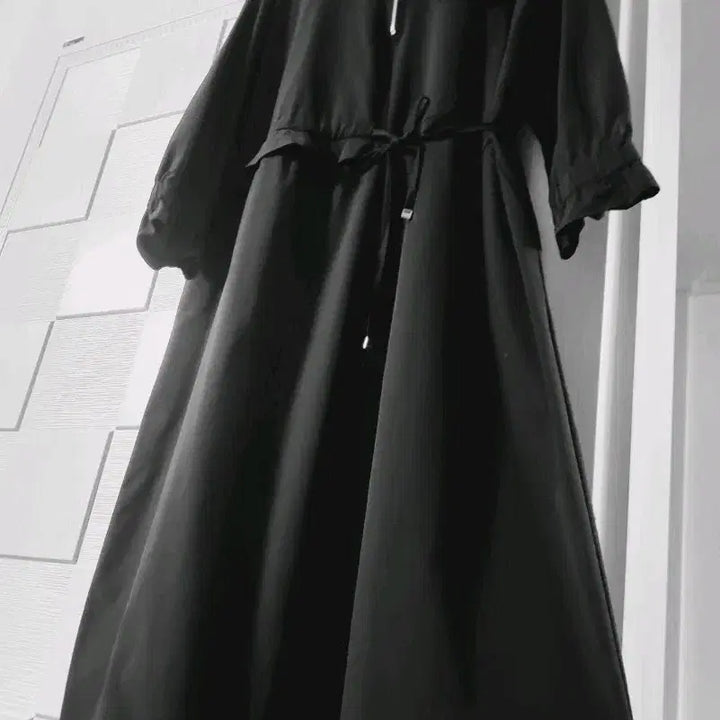 [BUNJANG] Black String Long Dress / 블랙 스트링 롱 원피스